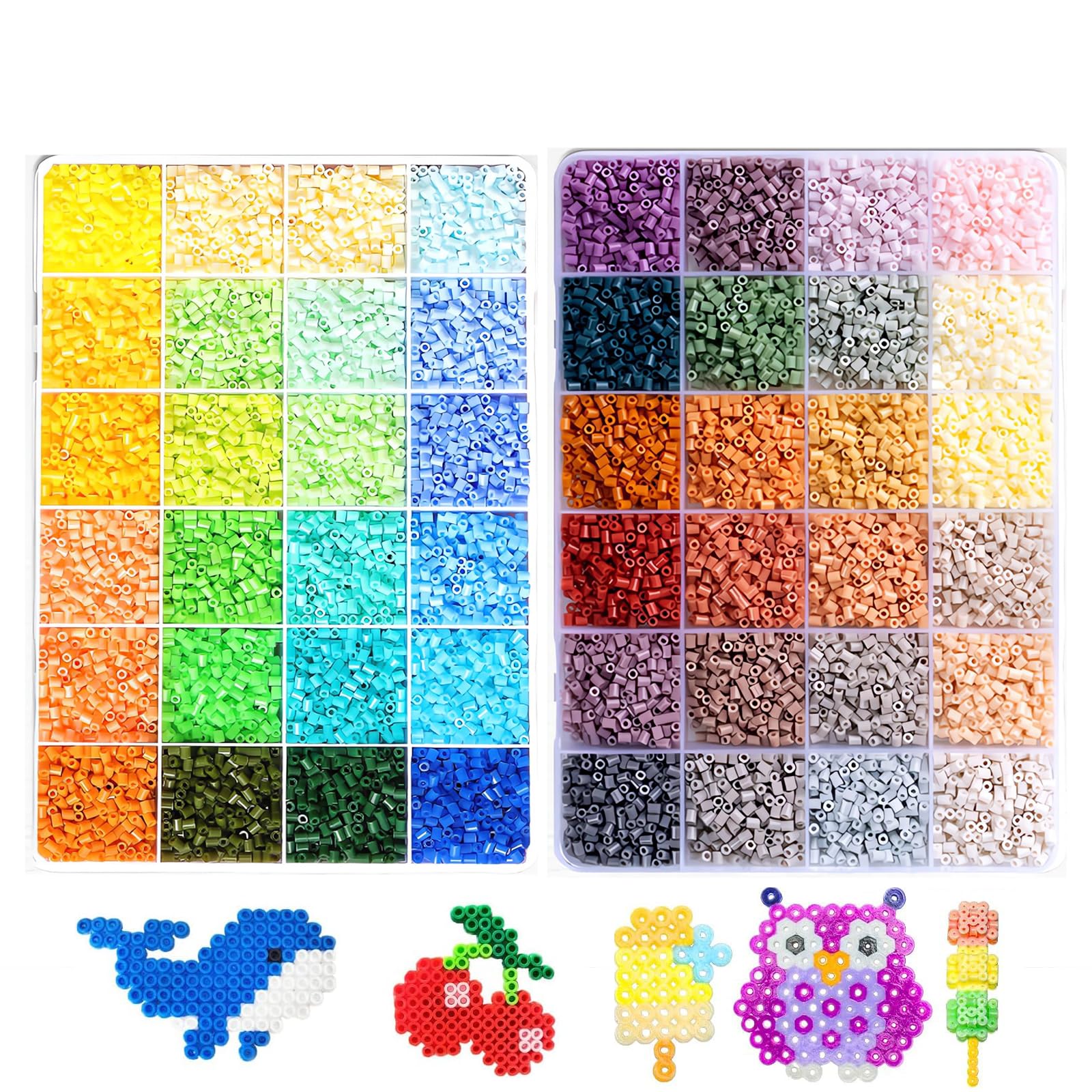 ①キラキラアイロン 大小セット800 Amazon.co.jp: アイロンビーズ 2箱 約16800粒 2.6mmミニサイズ 大容量
